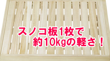 軽いスノコ
